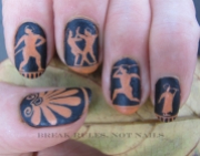 Greek pottery nail art