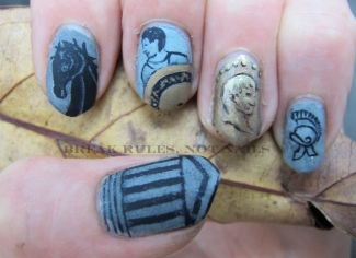 Roman times nail art