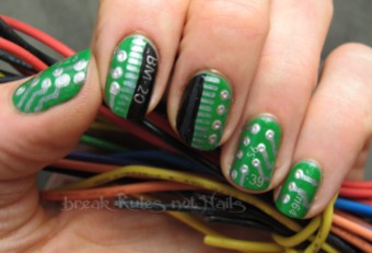 Circuit board nail art
