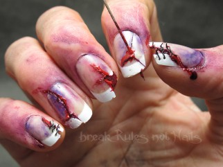 Zombie nail art