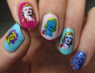 Marilyn Monroe pop art nails